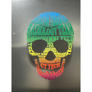 Medical Professional's Lunch Box with Colorful Skull Design and Compartments